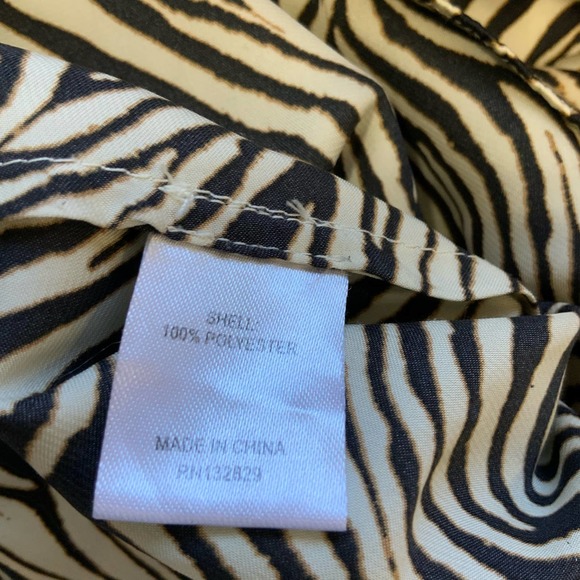 L'Academie Revolve Blythe Black & Tan Zebra Animal Print Faux Wrap Midi Skirt S - Picture 10 of 11